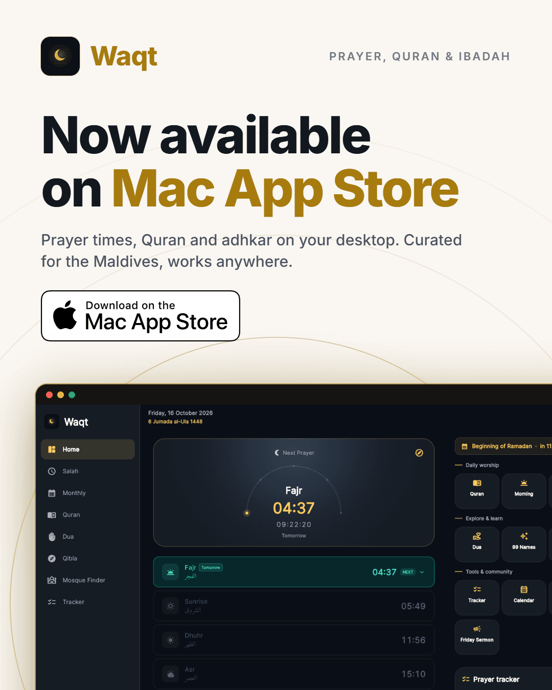 Waqt on Mac App Store