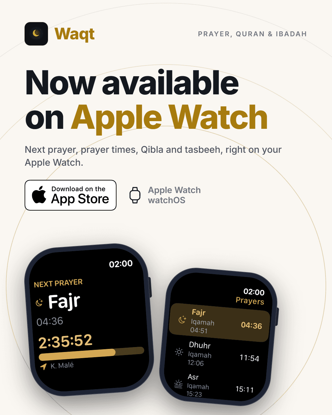 Waqt for Apple Watch