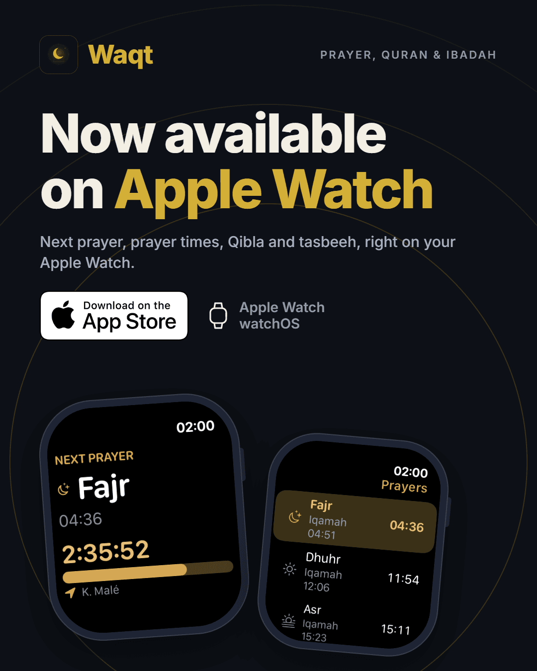 Waqt for Apple Watch